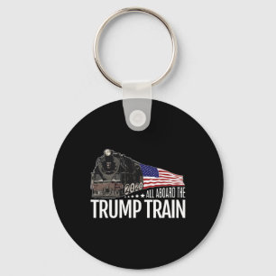 An Bord der Trump-Bahn 2020 - Neuwahl amerikanisch Schlüsselanhänger