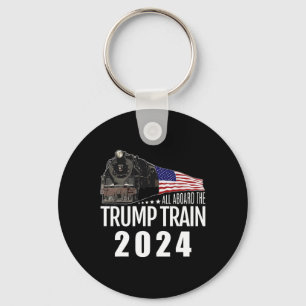 An Bord der Trump-Bahn 2024 - Amerikanische Flagge Schlüsselanhänger