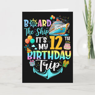An Bord des Schiffes, es ist meine 12. Geburtstags Karte