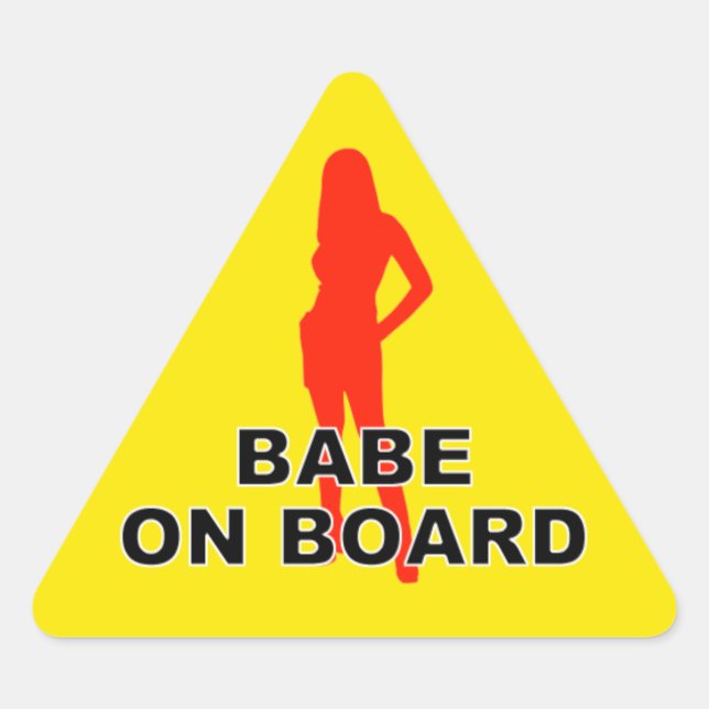 An Bord ist ein Babe Dreieckiger Aufkleber (Vorderseite)