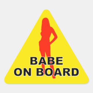 An Bord ist ein Babe Dreieckiger Aufkleber