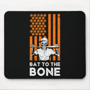 An das KnochenHalloween-Baseballskelett Baseball B Mousepad