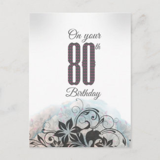An deinem 80. Geburtstag! Postkarte