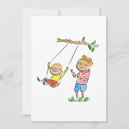 An den Schaukeln Einladung