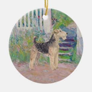 An den Stufen Keramik Ornament