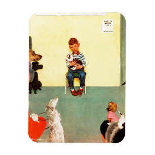 An den Tierärzten durch Norman Rockwell Magnet