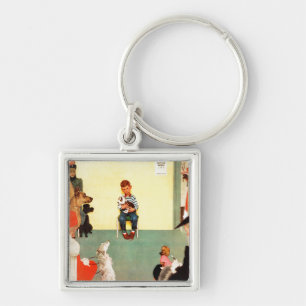 An den Tierärzten durch Norman Rockwell Schlüsselanhänger