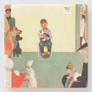 An den Tierärzten durch Norman Rockwell Steinuntersetzer