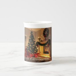 An der Christmastime Abdeckungs-Kunst-sammelbaren Prozellantasse