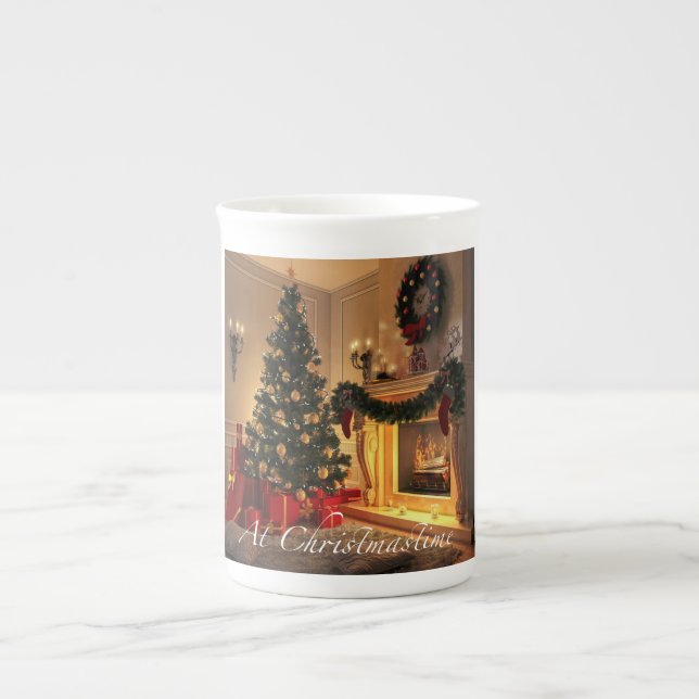 An der Christmastime Abdeckungs-Kunst-sammelbaren Prozellantasse (Vorderseite)