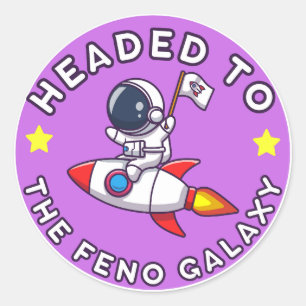 An der Feno Galaxy-Aufkleber Runder Aufkleber