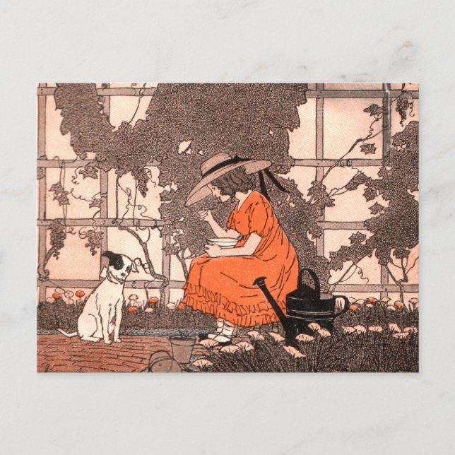 An der Gartenmauer Postkarte (Vorderseite)