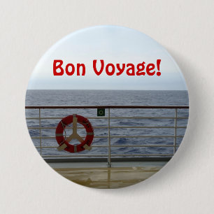 An der Geländer-guten Reise Button