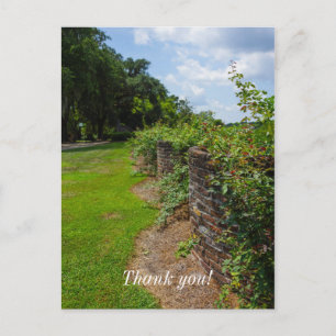 An der kurvenreichen Mauer Postkarte