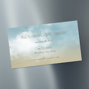 An der Küste Hochzeit am Meer Save the Date Magnetische Visitenkarte