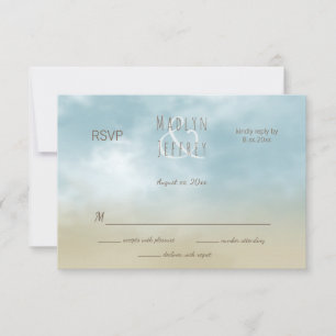 An der Küste Surf Beach Hochzeit UAWG RSVP Karte