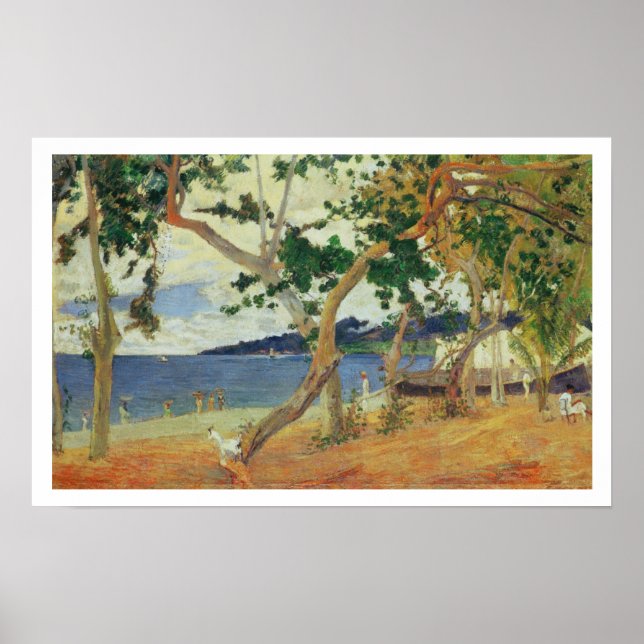An der Küste von Martinique, 1887 (Öl auf Leinwand Poster (Vorne)