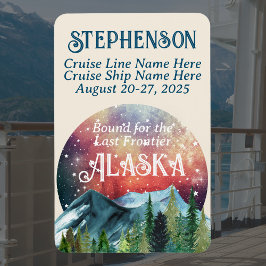 An der letzten Alaska-Kreuzfahrttür gebunden Magnet