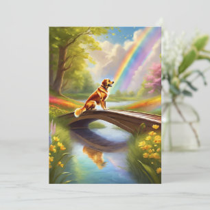 An der Rainbow Bridge Dog Sympathy Card