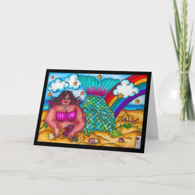 An der Sea Mermaid Card Karte (Vorderseite)