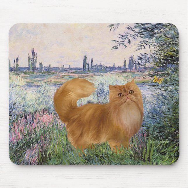 An der Seine - Rote Persische Katze Mousepad (Vorne)