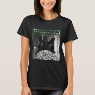 An der Vordertür bewegt sich etwas Lustige schwarz T-Shirt