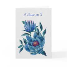 An Dich denken – Hellebores Blaue Blumenkarte