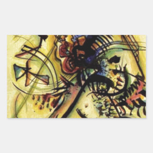 An die unbekannte Stimme von Kandinsky Rechteckiger Aufkleber