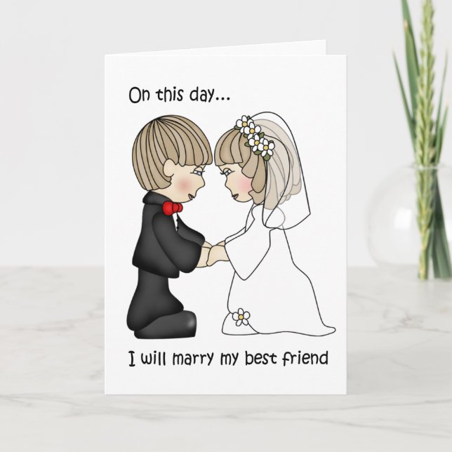 An diesem Tag Hochzeitkarte Karte (Vorderseite)