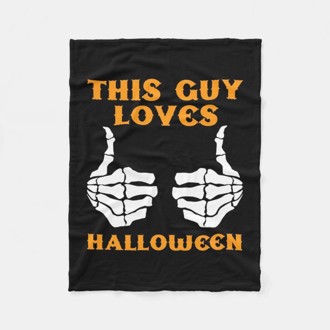 An diesem Typ Lieben Halloween Fleecedecke (Vorderseite)