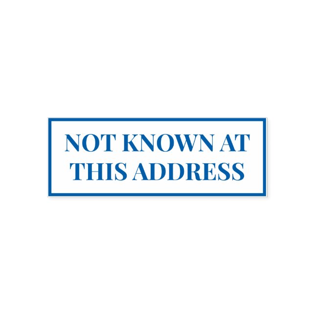 An dieser Adresse nicht bekannt Permastempel (Design)