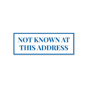 An dieser Adresse unbekannt Permastempel