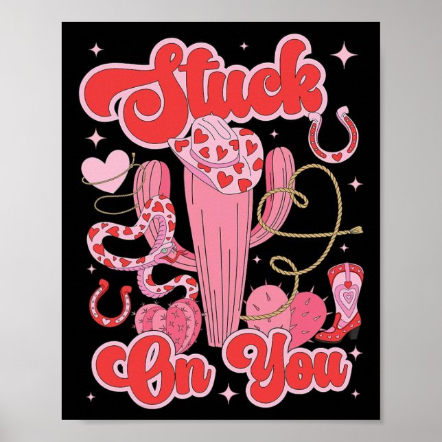 An dir klebender Valentinstag-Kaktus, Sukkulente Poster (Vorne)