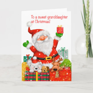 An eine süße Enkeltochter zu Weihnachten Karte