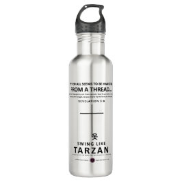 An einem Thread hängen Edelstahlflasche