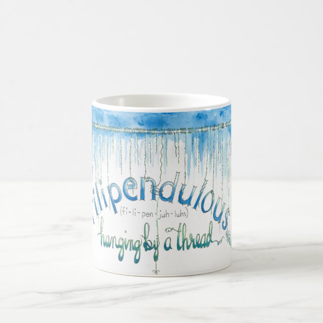 An einem Thread hängen Kaffeetasse (Mittel)