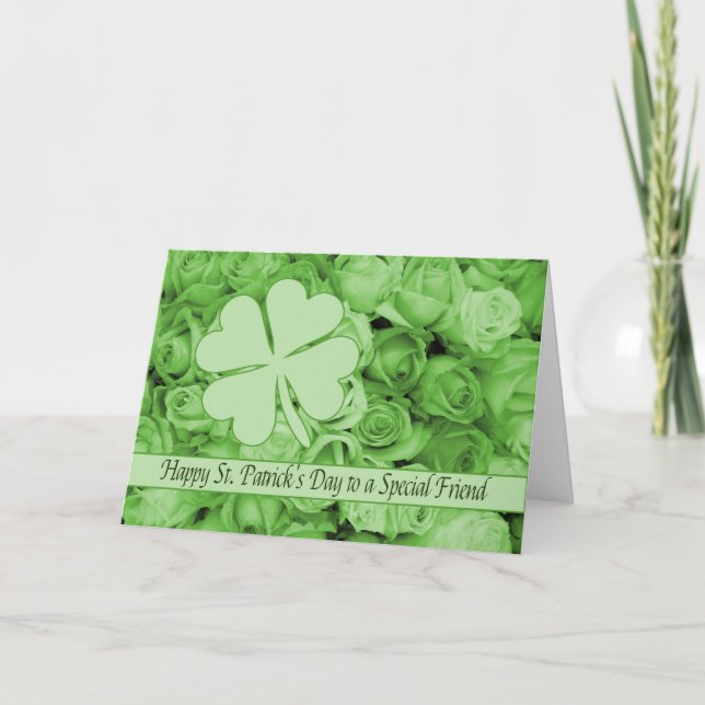 An einen besonderen Freund St. Patricks irische Ro Karte (Vorderseite)