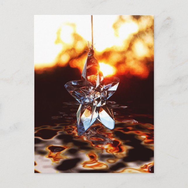 An einer Star-Postkarte hängen Postkarte (Vorderseite)