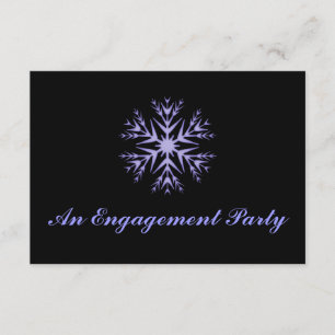 "An Engagement Party"- Winter Blue Snowflake (a) Einladung