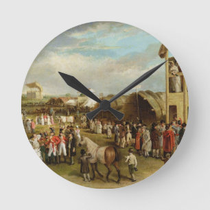 An Extensive View of the Oxford Races (oil on canv Runde Wanduhr