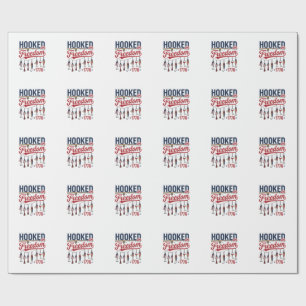 An Freiheit gewöhnte patriotische Fischerei-Shirt Geschenkpapier