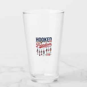 An Freiheit gewöhnte patriotische Fischerei-Shirt  Glas
