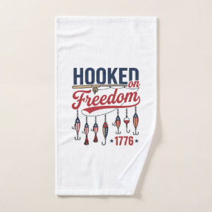 An Freiheit gewöhnte patriotische Fischerei-Shirt Handtuch