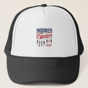 An Freiheit gewöhnte patriotische Fischerei-Shirt Truckerkappe