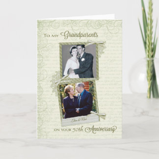 An Großeltern auf _the Anniversary Custom Then&Now Karte