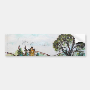 An Idyllic British Village sketch Autoaufkleber