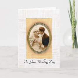 An Ihrem Hochzeitstag Vintagen Paar Karte