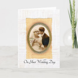 An Ihrem Hochzeitstag Vintagen Paar Karte