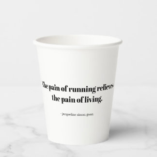 An inspirational quote for runners travel mug pappbecher