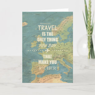 An inspiring travel quotes karte